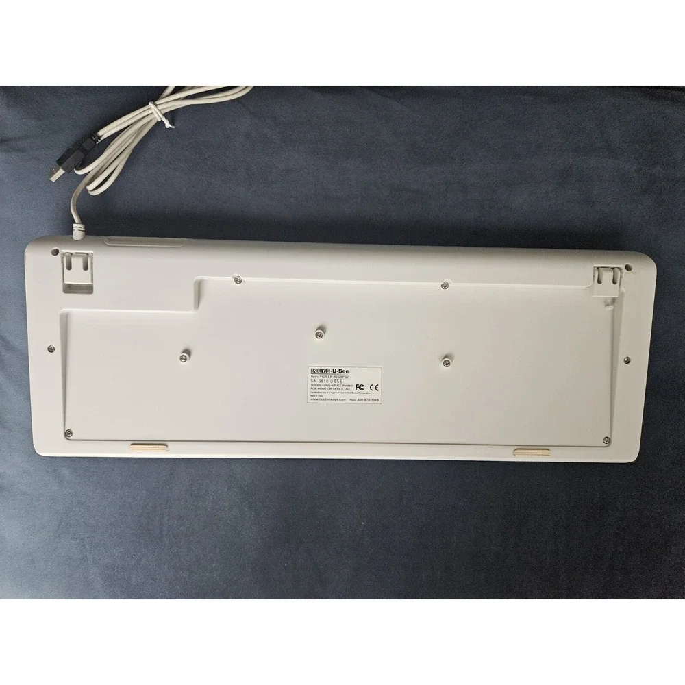 KEYS-U-See Ivory Keyboard Large Print Keys (YKB-LP-IUSBPS2) USB Connection